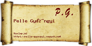 Pelle Gyöngyi névjegykártya